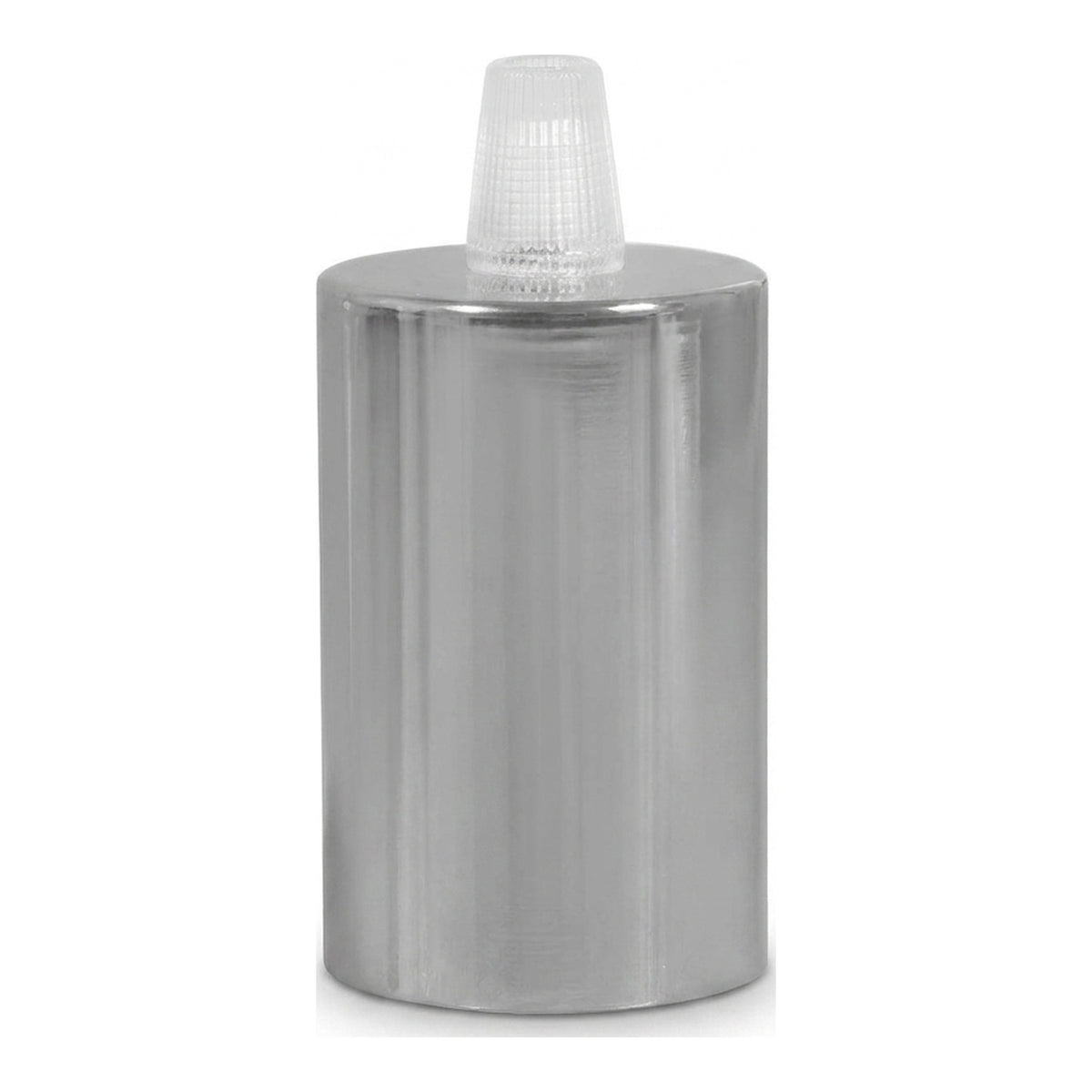 Douille E27 cylindrique en métal — Conique plastique / Chromé
