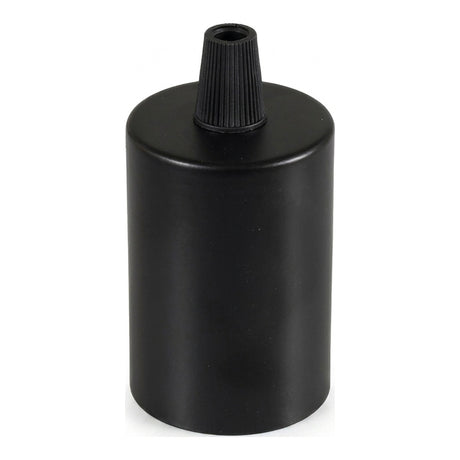 Douille E27 cylindrique en métal — Conique plastique / Noir