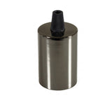 Douille E27 cylindrique en métal — Conique plastique / Perle noire