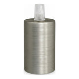 Douille E27 cylindrique en métal — Conique plastique / Titane satiné