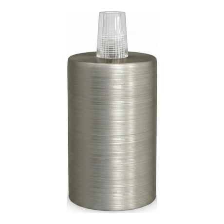 Douille E27 cylindrique en métal — Conique plastique / Titane satiné