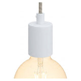 Douille E27 cylindrique en métal — Cylindrique métal / Blanc mat