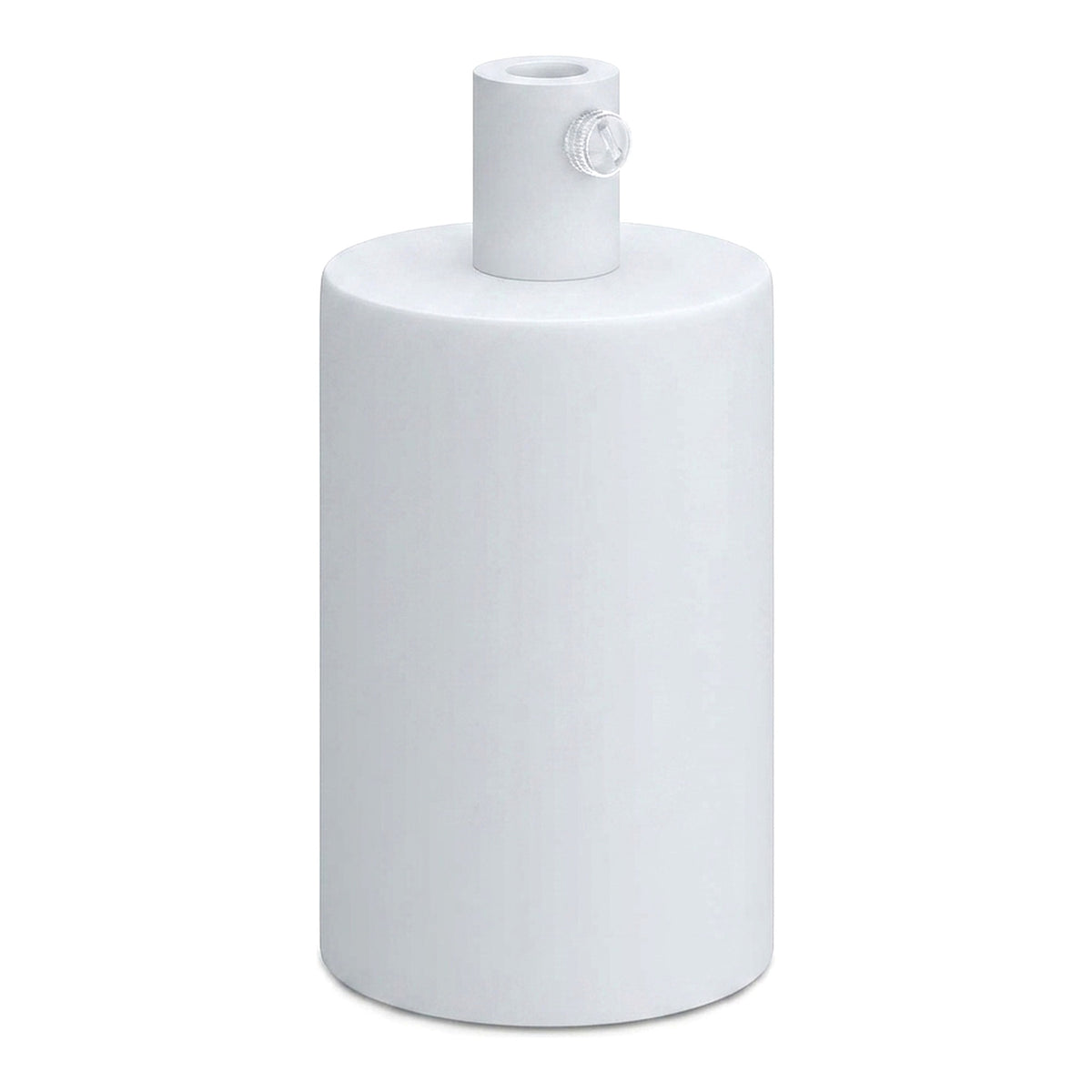 Douille E27 cylindrique en métal — Cylindrique métal / Blanc mat