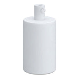 Douille E27 cylindrique en métal — Cylindrique métal / Blanc mat