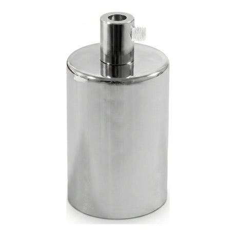 Douille E27 cylindrique en métal — Cylindrique métal / Chromé