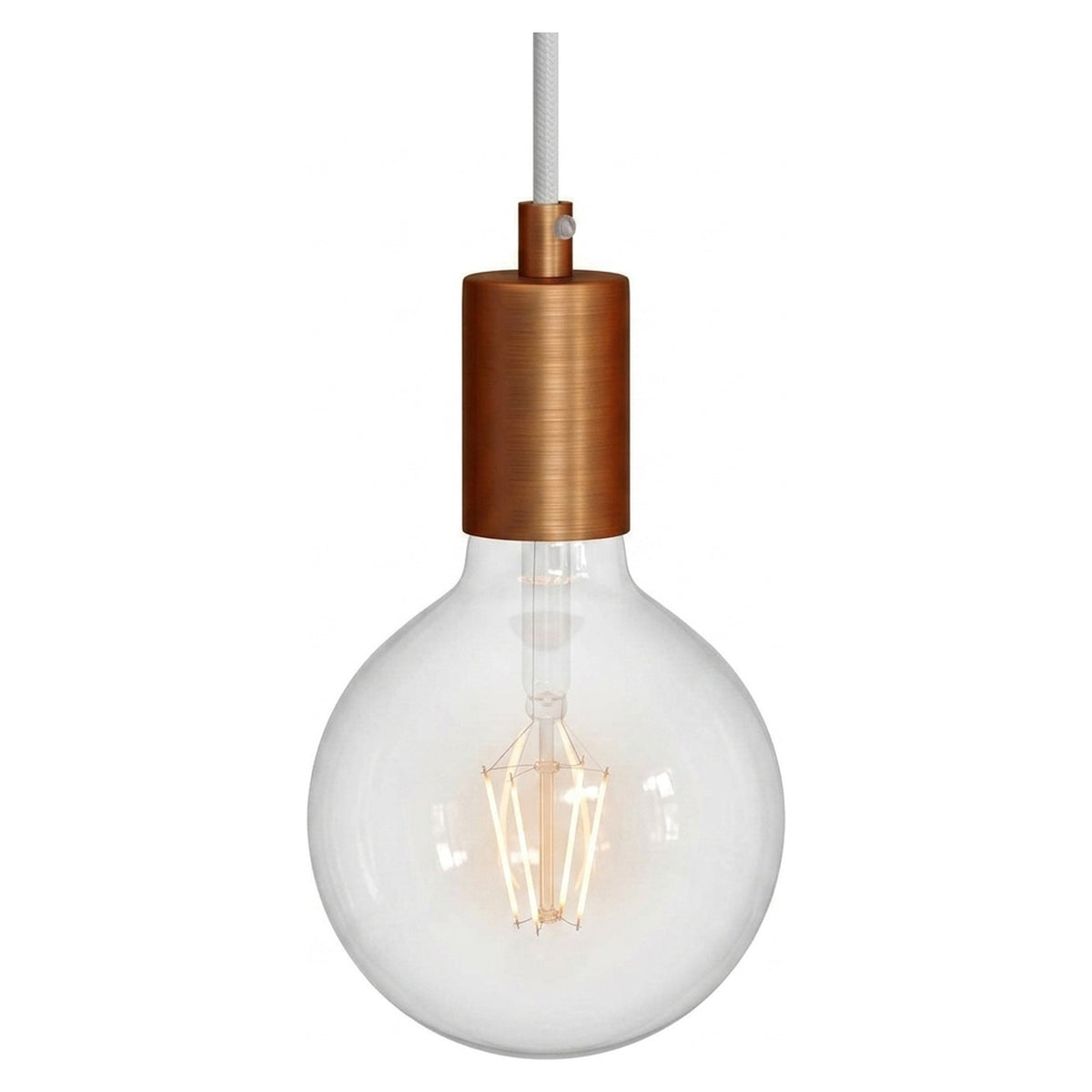 Douille E27 cylindrique en métal — Cylindrique métal / Cuivre satiné