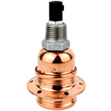 Kit douille E27 métal brillant cuivre sur raccord 1/2'' (15x21mm) mâle en fonte galvanisée