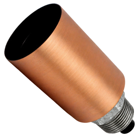 Kit douille E27 métal lisse cuivre sur raccord mâle en fonte galvanisée