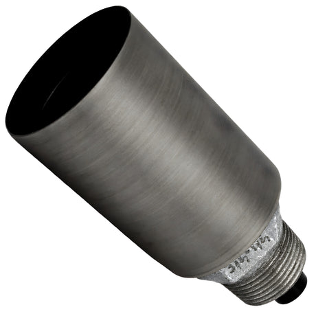 Kit douille E27 métal lisse gris sur raccord mâle en fonte galvanisée