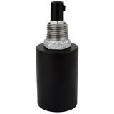 Kit douille E27 métal lisse noir sur raccord 1/2'' (15x21mm) mâle en fonte galvanisée