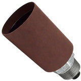 Kit douille E27 métal lisse rouille sur raccord mâle en fonte galvanisée