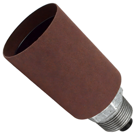 Kit douille E27 métal lisse rouille sur raccord mâle en fonte galvanisée