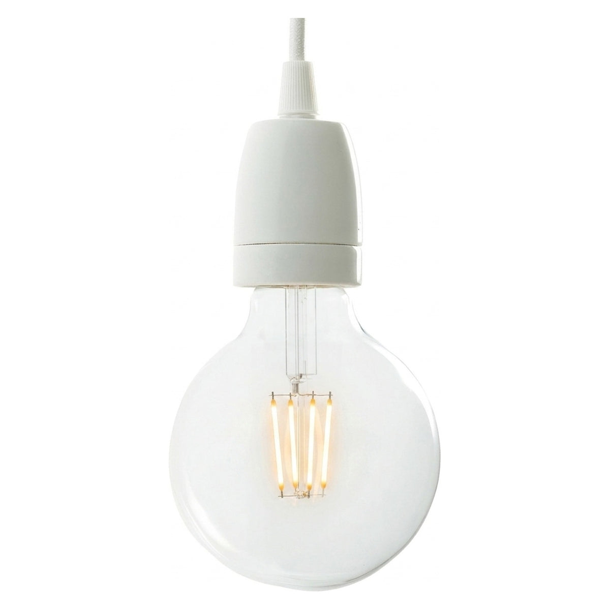 Douille E27 en porcelaine — Blanc