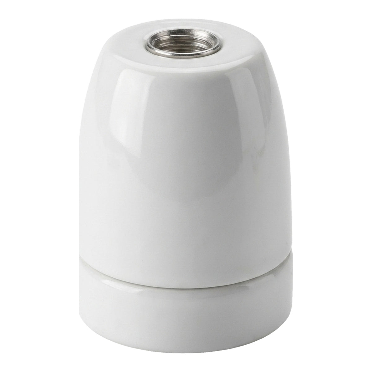 Douille E27 en porcelaine — Blanc
