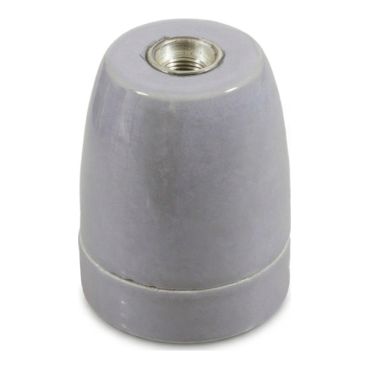 Douille E27 en porcelaine — Gris