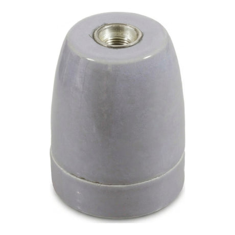 Douille E27 en porcelaine — Gris