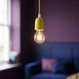 Douille E27 en porcelaine — Jaune