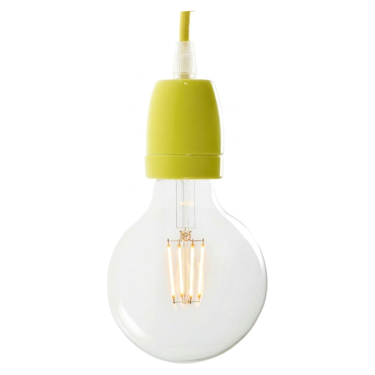 Douille E27 en porcelaine — Jaune