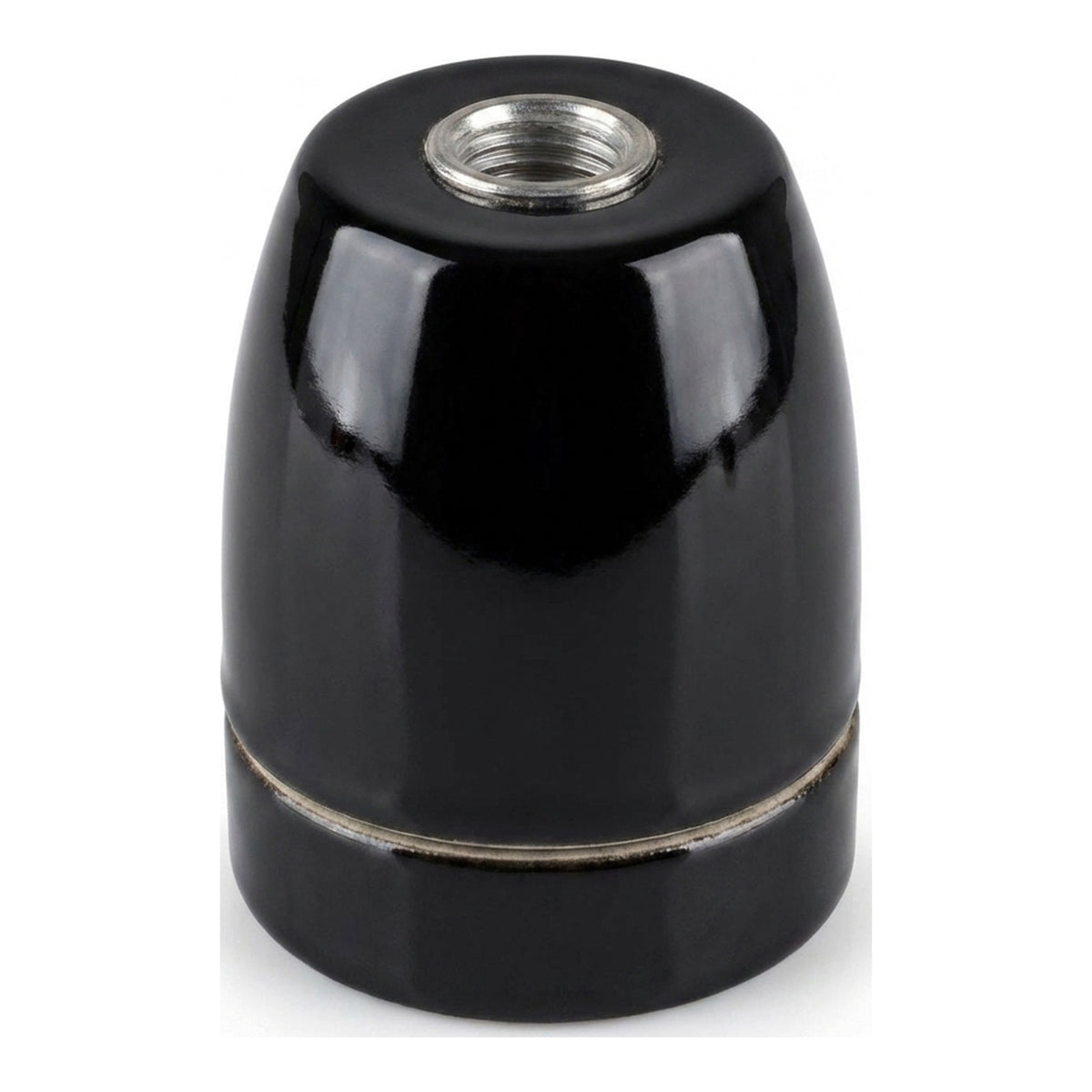 Douille E27 en porcelaine — Noir