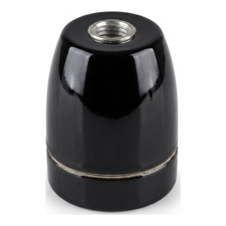 Douille E27 en porcelaine — Noir