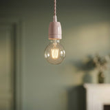 Douille E27 en porcelaine — Rose antique
