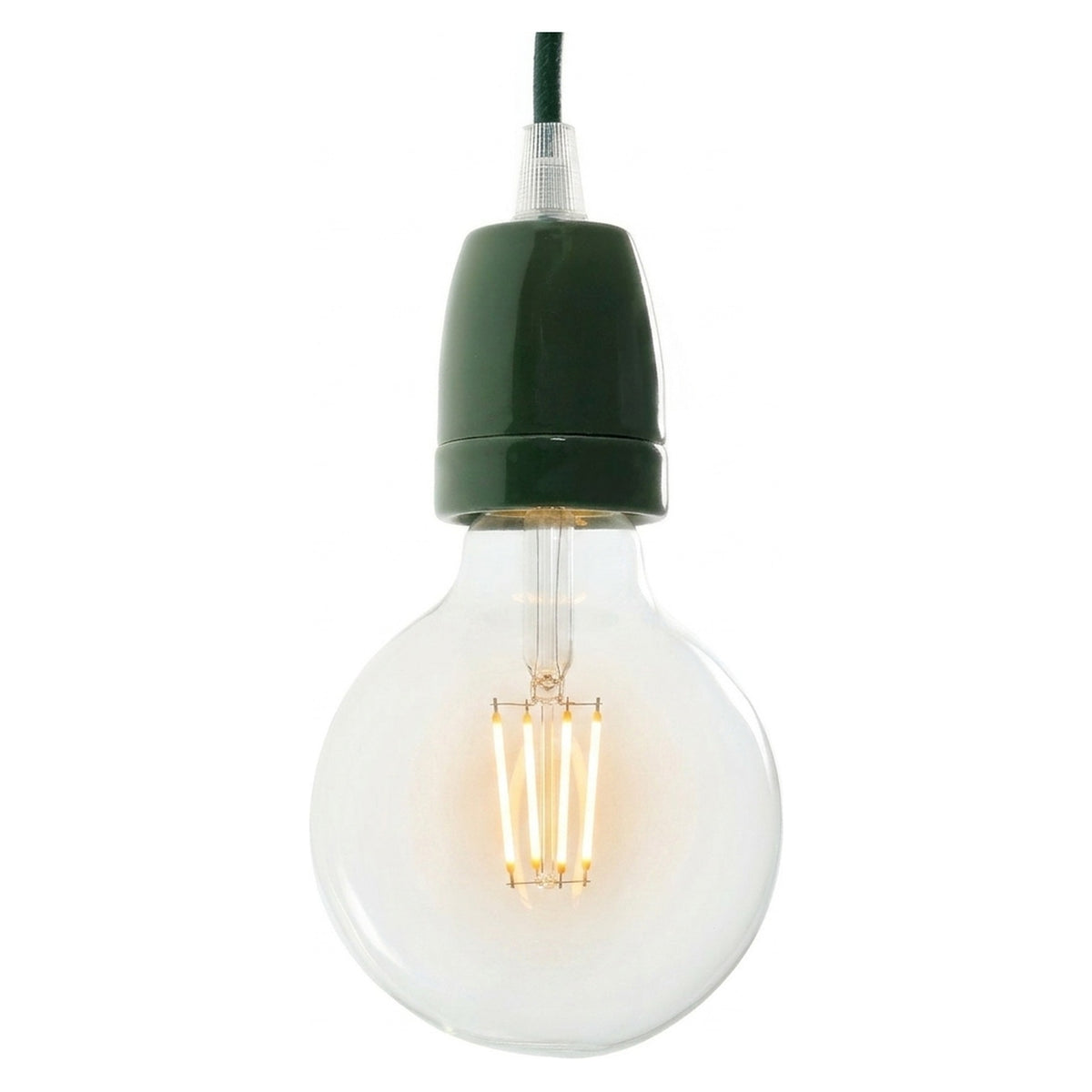Douille E27 en porcelaine — Vert