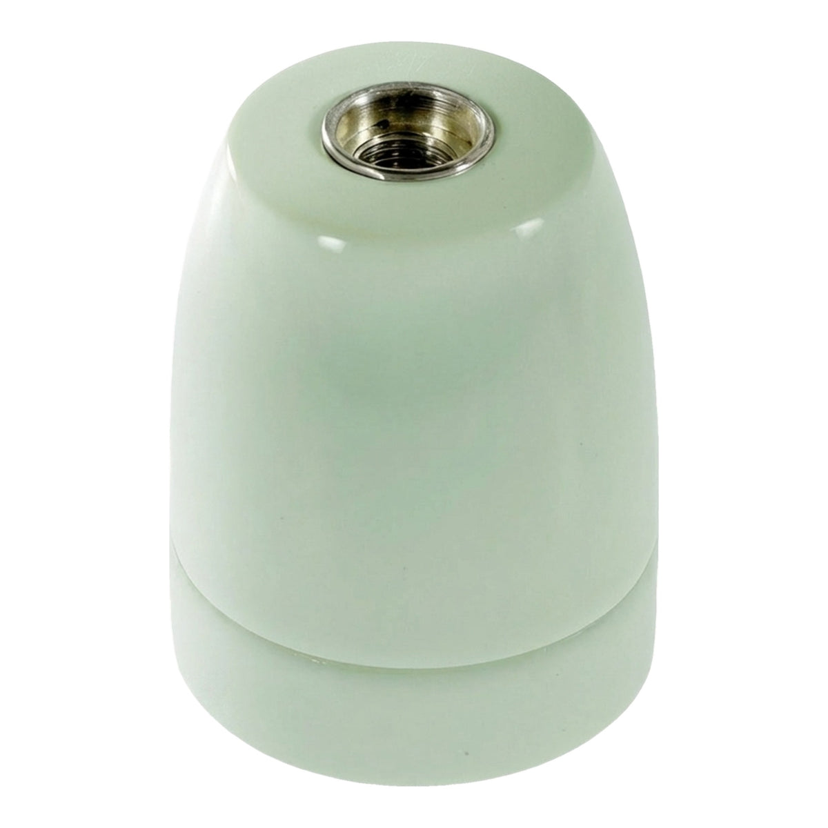 Douille E27 en porcelaine — Vert sauge