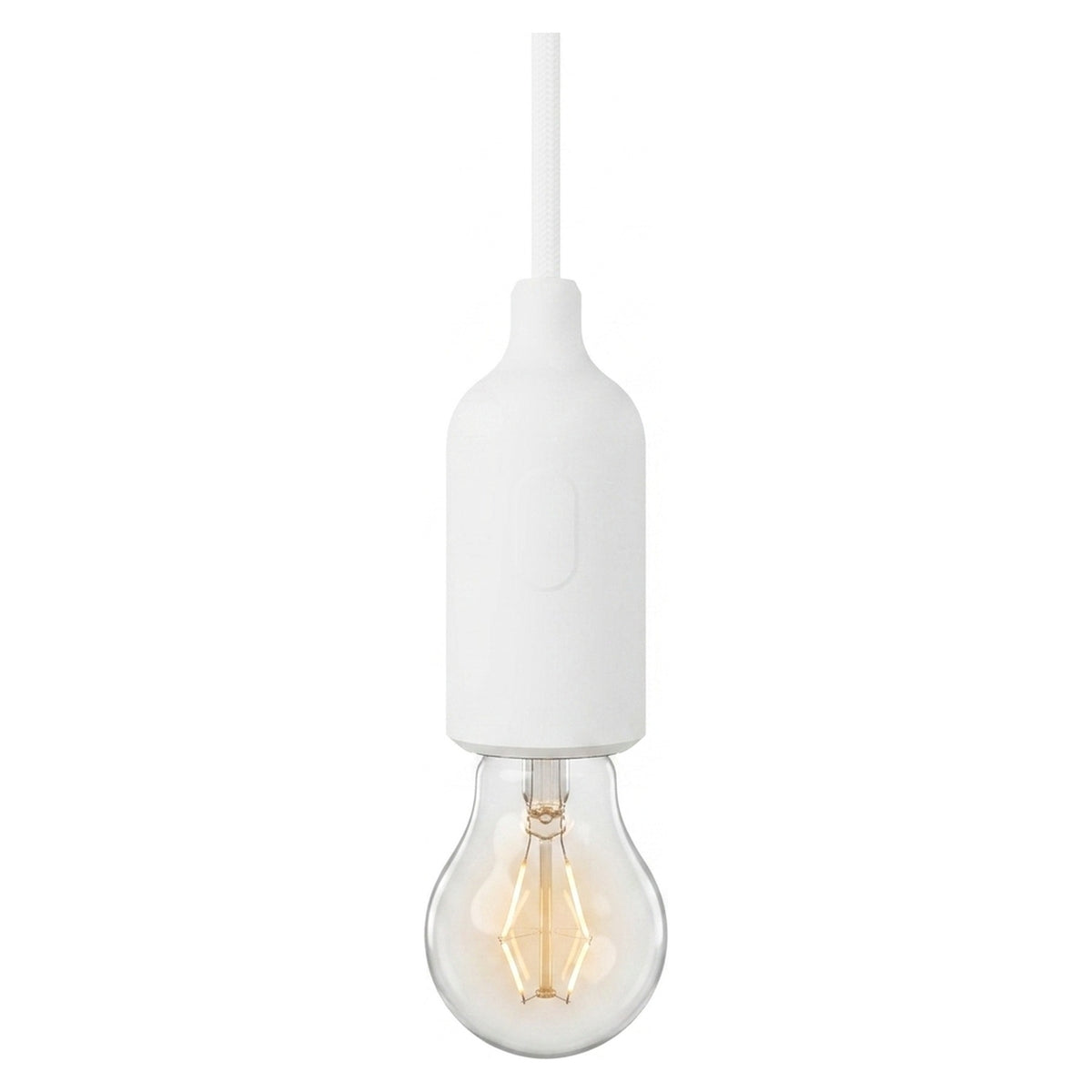 Douille E27 en silicone avec interrupteur — Blanc