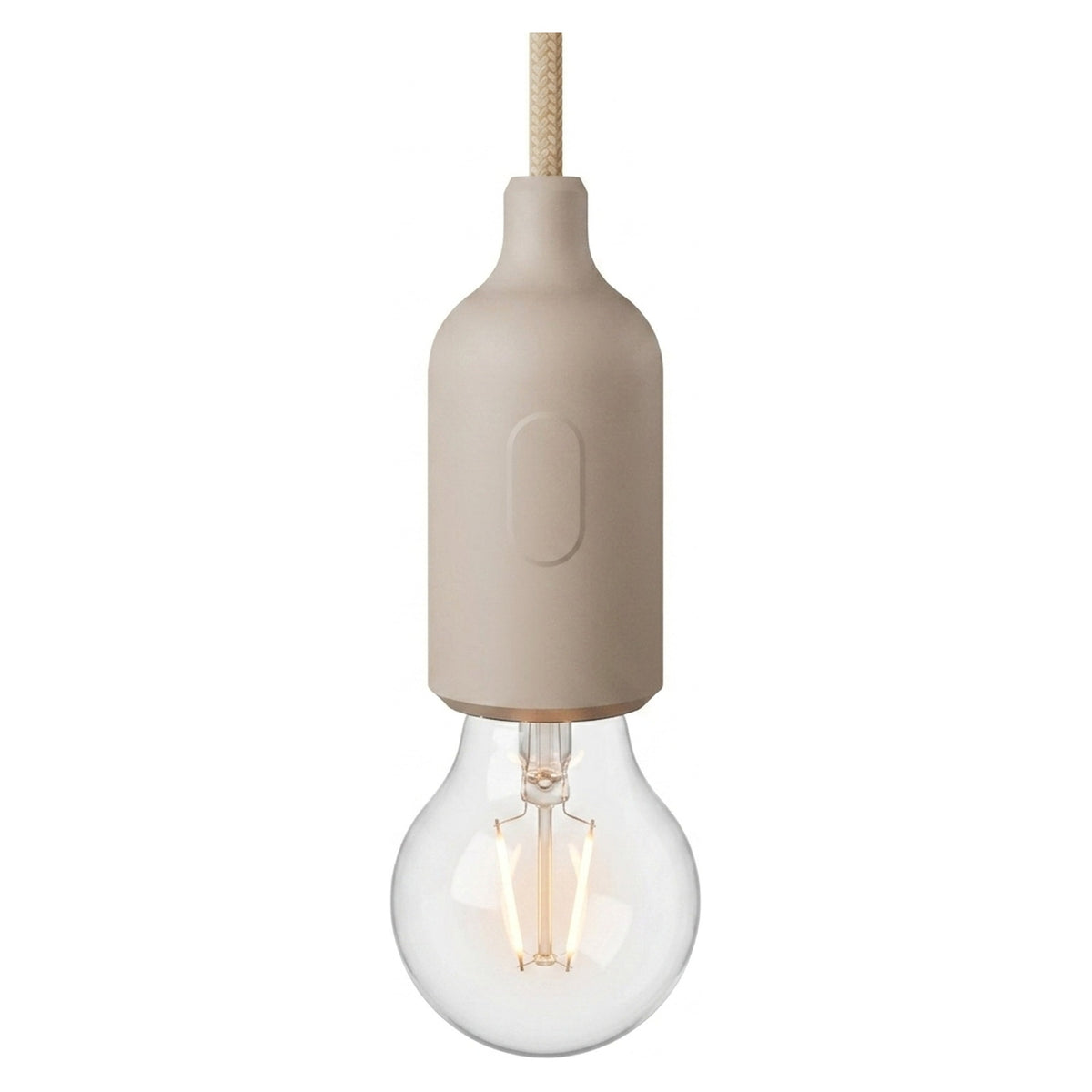 Douille E27 en silicone avec interrupteur — Marron