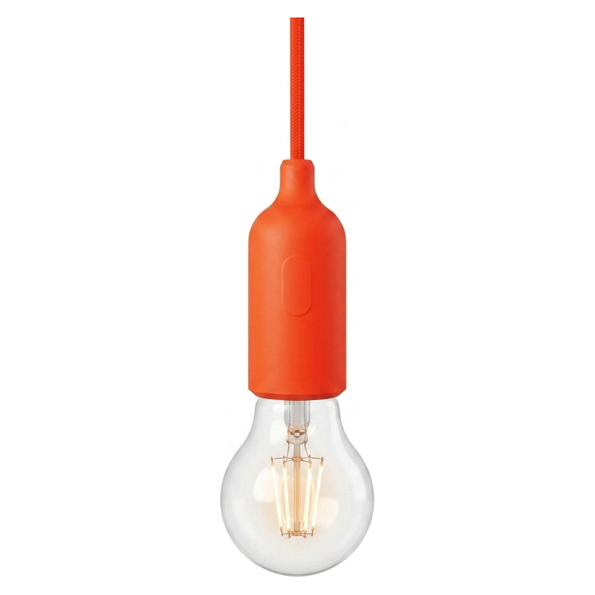 Douille E27 en silicone avec interrupteur — Orange
