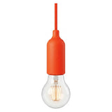 Douille E27 en silicone avec interrupteur — Orange