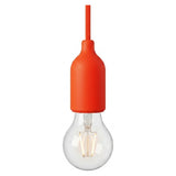 Douille E27 en silicone avec serre-câble dissimulé — Orange