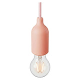 Douille E27 en silicone avec serre-câble dissimulé — Saumon