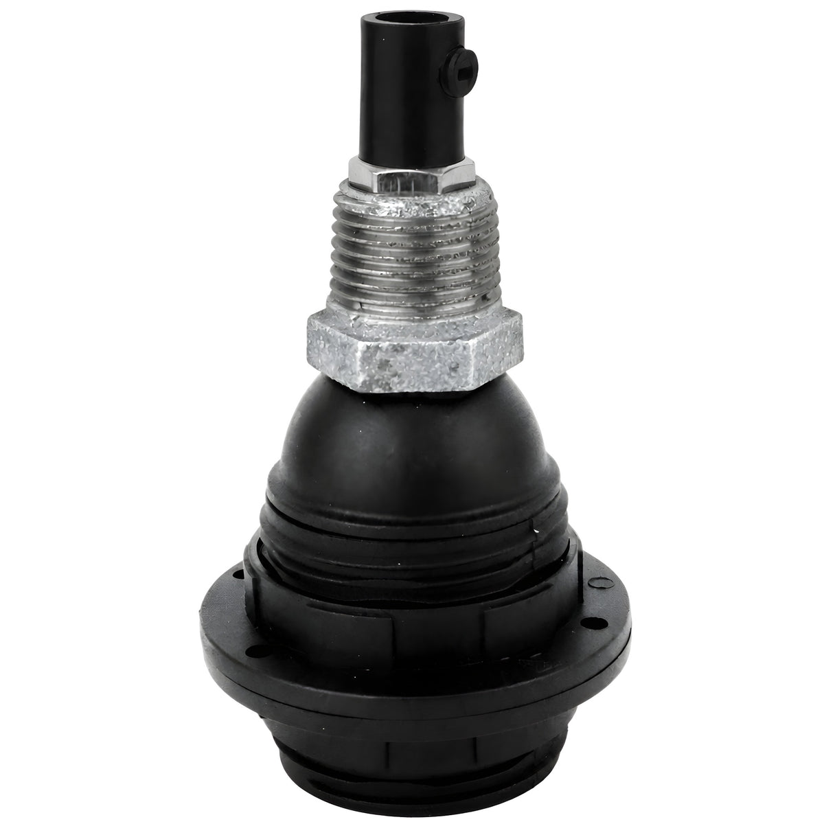 Kit douille E27 thermoplastique à bagues sur raccord 1/2'' (15x21mm) mâle en fonte galvanisée