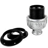 Kit douille E27 bakélite sur raccord 1/2'' (15x21mm) femelle en fonte galvanisée