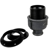 Kit douille E27 bakélite sur raccord 1/2'' (15x21mm) femelle en fonte noire Eco