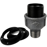 Kit douille E27 bakélite sur raccord mâle en fonte noire Eco