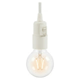 Douille E27 en thermoplastique avec interrupteur — Blanc