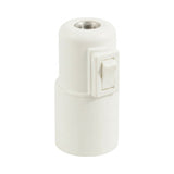 Douille E27 en thermoplastique avec interrupteur — Blanc