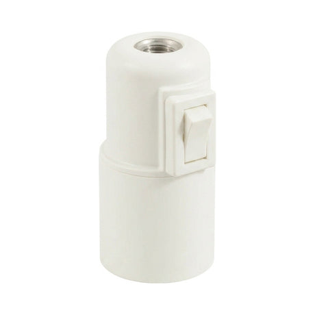 Douille E27 en thermoplastique avec interrupteur — Blanc