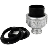 Kit douille E27 thermoplastique sur raccord 1/2'' (15x21mm) femelle en fonte galvanisée