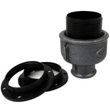 Kit douille E27 thermoplastique sur raccord 1/2'' (15x21mm) femelle en fonte noire Eco