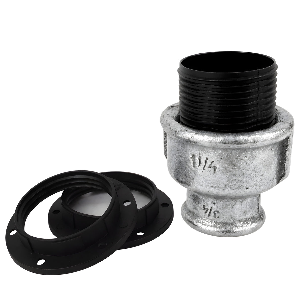 Kit douille E27 thermoplastique sur raccord femelle en fonte galvanisée