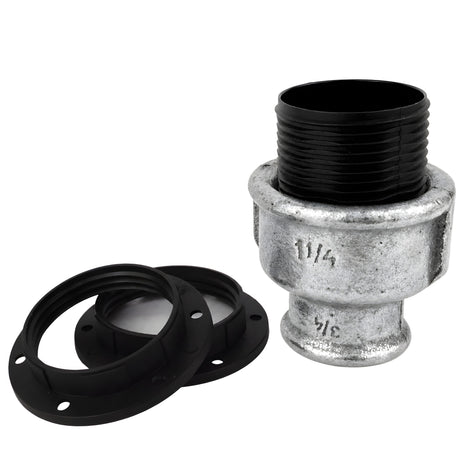Kit douille E27 thermoplastique sur raccord femelle en fonte galvanisée