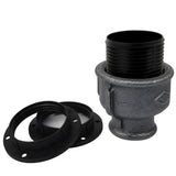 Kit douille E27 thermoplastique sur raccord femelle en fonte noire Eco