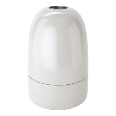 Douille E40 en porcelaine — Blanc