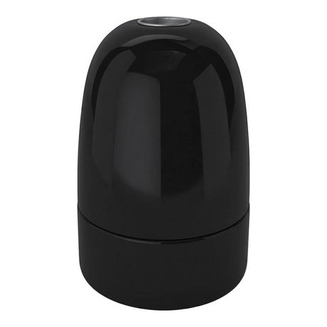 Douille E40 en porcelaine — Noir