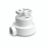 Kit interrupteur va-et-vient à bouton et socle en porcelaine — Blanc / Blanc / 1 sortie