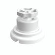 Kit interrupteur va-et-vient à bouton et socle en porcelaine — Blanc / Blanc / Plat Ø 100 mm