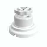 Kit interrupteur va-et-vient à bouton et socle en porcelaine — Blanc / Blanc / Plat Ø 100 mm